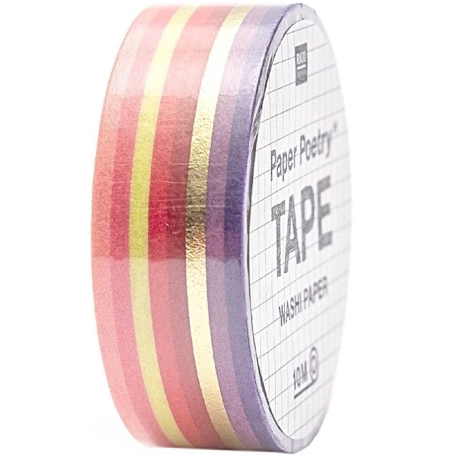 Produktbild: Tape, Bullet Diary, Streifen Rot/Gold