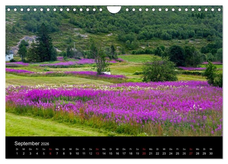 Produktbild: Landschaften Norwegens zwischen Polarkreis und Nordkap (Wandkalender 2026 DIN A4 quer), CALVENDO Monatskalender