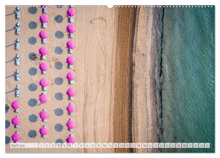 Produktbild: Lignano in Italien. Sommer Strand und Meer (hochwertiger Premium Wandkalender 2026 DIN A2 quer), Kunstdruck in Hochglanz