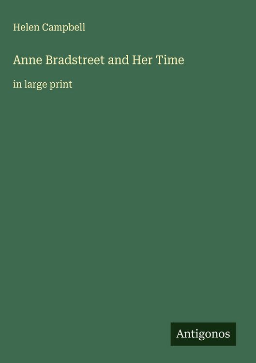 Produktbild: Anne Bradstreet and Her Time