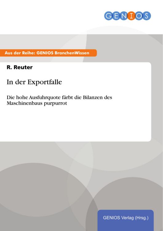 Produktbild: In der Exportfalle