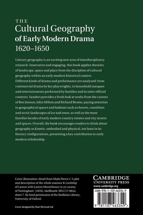 Produktbild: The Cultural Geography of Early Modern Drama, 1620 1650
