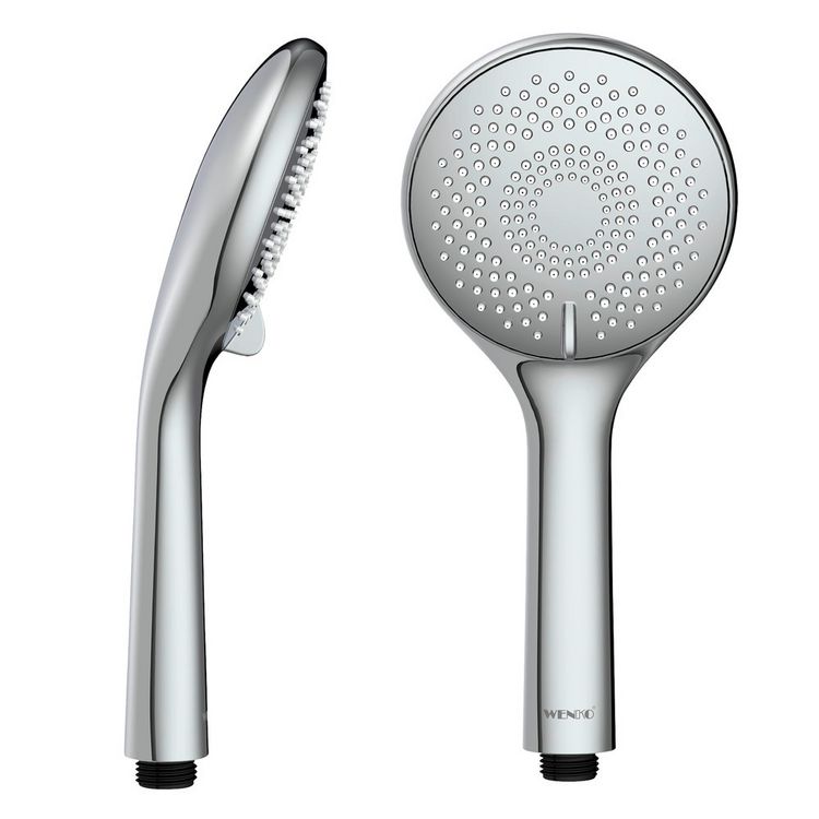 Produktbild: Duschkopf Watersaving Chrom &Oslash; 11 cm, Universal-Handbrause mit Wasserspar-System
