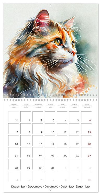 Produktbild: Artistic Cat Breeds (Wall Calendar 2026 12 &times; 12 Inch) CALVENDO 12 Month Wall Calendar