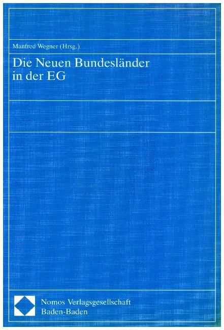 Produktbild: Die Neuen Bundesl&auml;nder in der EG