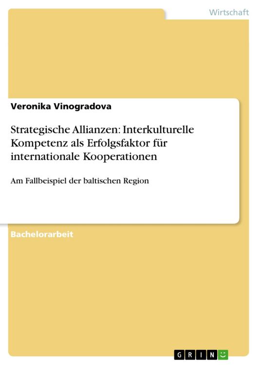 Produktbild: Strategische Allianzen: Interkulturelle Kompetenz als Erfolgsfaktor f&uuml;r internationale Kooperationen