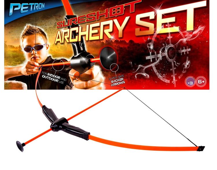 Produktbild: Petron SURESHOT Indoor Outdoor Archery Set Kinder Bogen mit 3 Pfeilen, orange