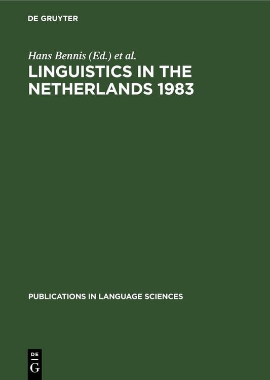 Produktbild: Linguistics in the Netherlands 1983
