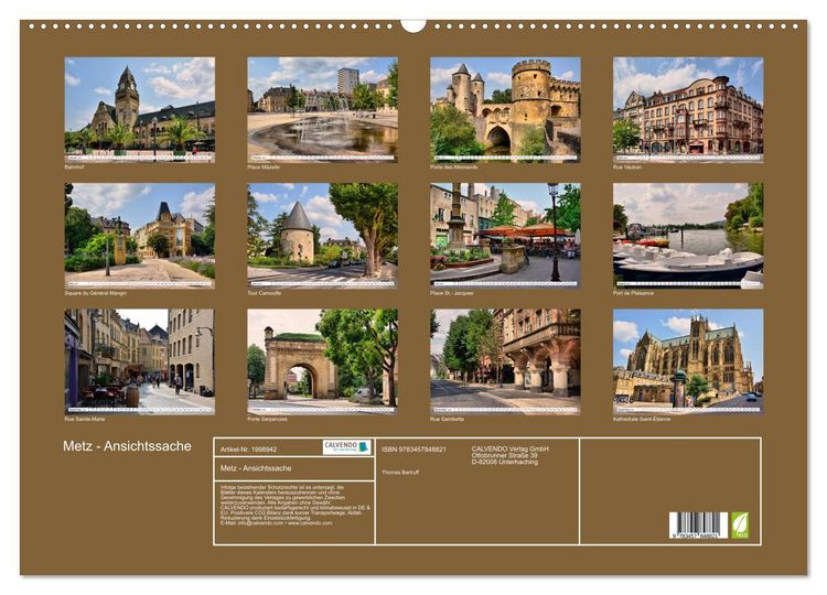 Produktbild: Metz - Ansichtssache (Wandkalender 2026 DIN A2 quer), CALVENDO Monatskalender