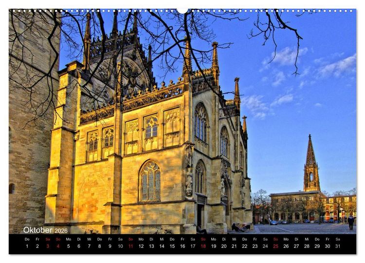 Produktbild: M&uuml;nster - Geschichten aus verschiedenen Jahrhunderten (hochwertiger Premium Wandkalender 2026 DIN A2 quer), Kunstdruck in Hochglanz