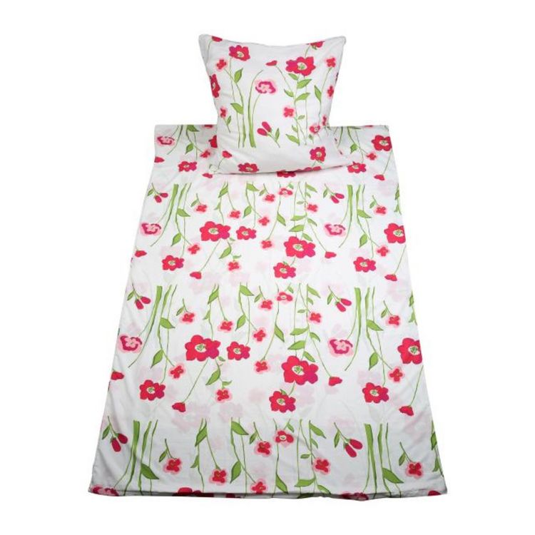 Produktbild: HTI-Living Bettwäsche 2-teiliges Set 135 x 200 Rote Wiesenblumen