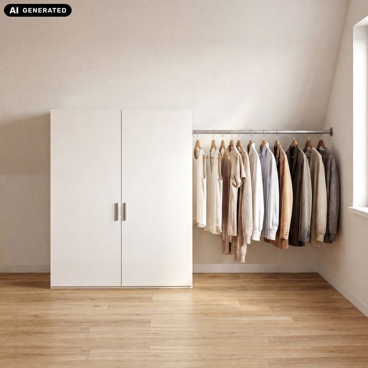 Dachschrägen Kleiderschrank mit Stange Dacho M kaufen