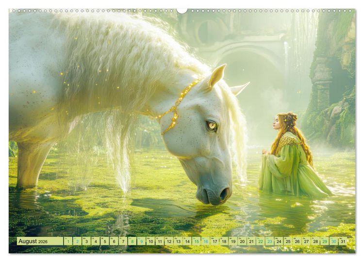 Produktbild: Eine zauberhafte Fantasiewelt (hochwertiger Premium Wandkalender 2026 DIN A2 quer), Kunstdruck in Hochglanz