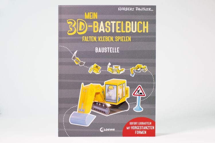 Produktbild: Mein 3D-Bastelbuch - Falten, kleben, spielen - Baustelle