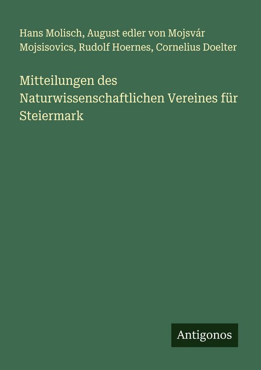 Produktbild: Mitteilungen des Naturwissenschaftlichen Vereines f&uuml;r Steiermark