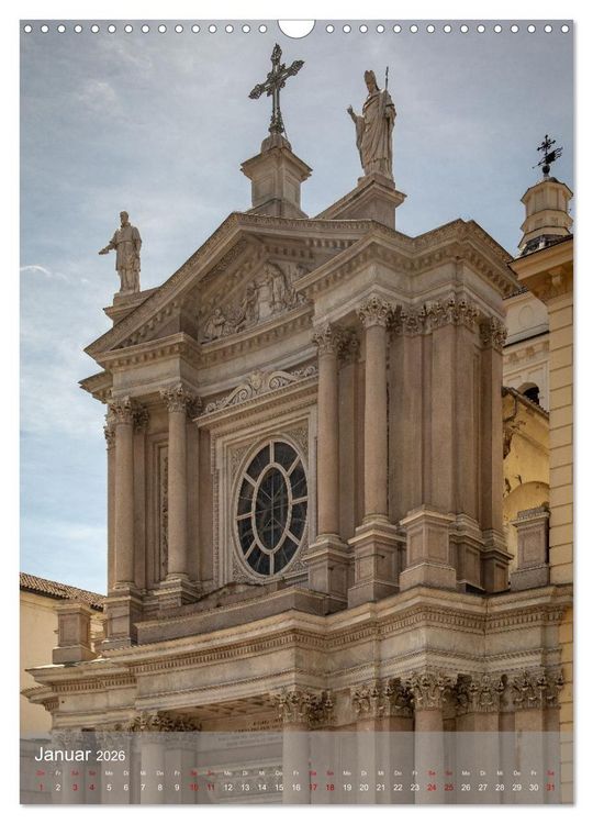 Produktbild: Turin. Geschichte und Architektur. (Wandkalender 2026 DIN A3 hoch), CALVENDO Monatskalender