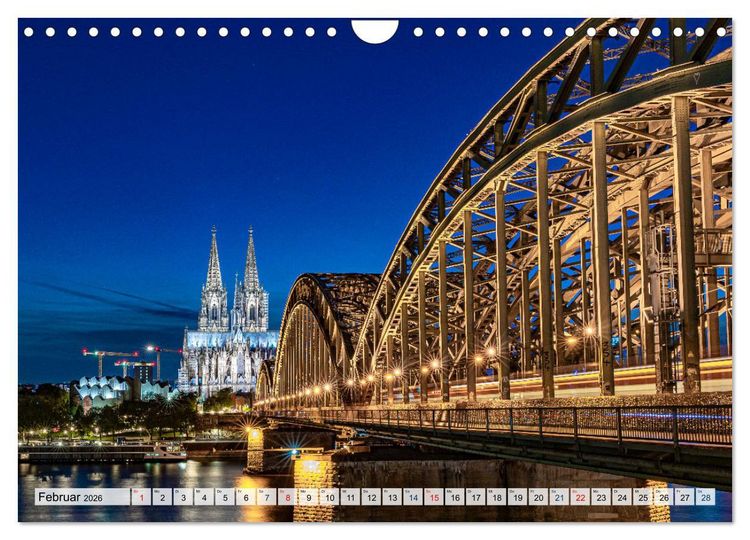 Produktbild: K&ouml;lsche Impressionen bei Tag und Nacht (Wandkalender 2026 DIN A4 quer), CALVENDO Monatskalender