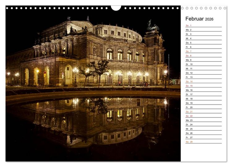 Produktbild: Eine Nacht in Dresden (Wandkalender 2026 DIN A3 quer), CALVENDO Monatskalender