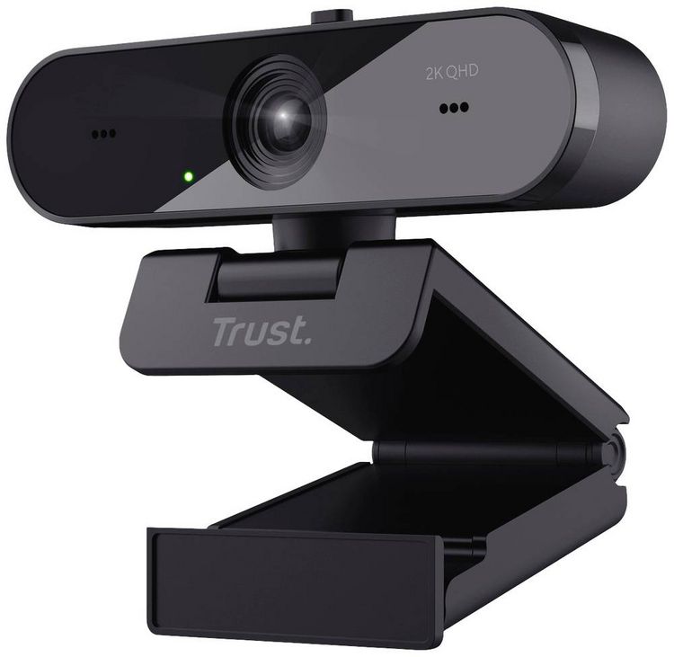 Produktbild: Trust TW-250 QHD Webcam 2560 x 1440 Pixel Standfu&szlig;, Klemm-Halterung