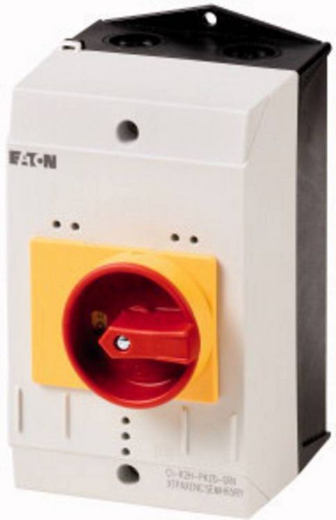 Produktbild: Eaton CI-K2-PKZ0-GR 219655 Leergeh&auml;use mit NOT-Aus-Schalter (L x B x H) 130 x 100 x 160 mm Rot, Gelb, Grau, Schwarz 1 St.