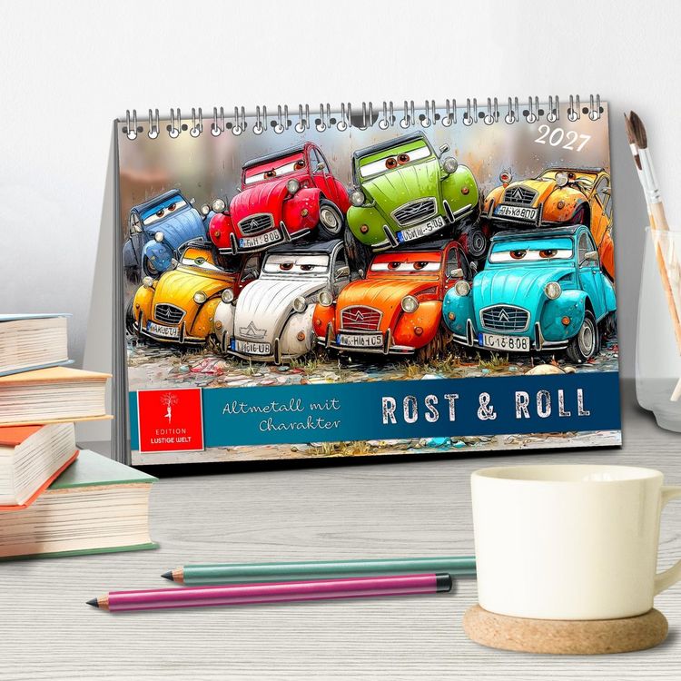 Produktbild: Rost & Roll - Altmetall mit Charakter (Tischkalender 2027 DIN A5 quer), CALVENDO Monatskalender