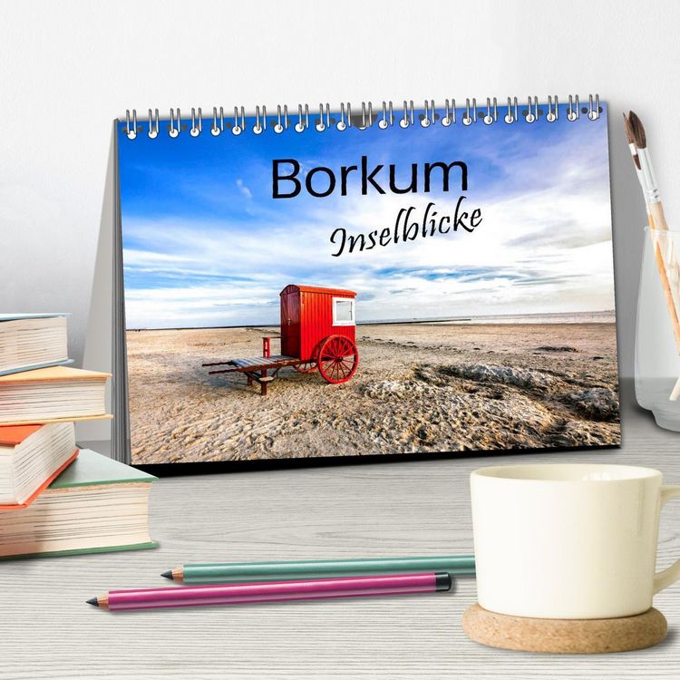 Produktbild: Borkum - Inselblicke (Tischkalender 2026 DIN A5 quer), CALVENDO Monatskalender