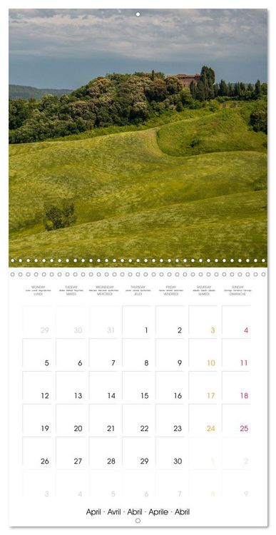 Produktbild: Toscane Nature et agriculture (Calendrier mural carr&eacute; 2027 30x30 cm) Calendrier double avec une page pour vos prises de notes