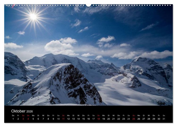 Produktbild: Momente der Sehnsucht: Schweizer Bergwelten (hochwertiger Premium Wandkalender 2026 DIN A2 quer), Kunstdruck in Hochglanz