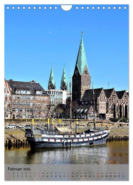 Produktbild: Freie Hansestadt BREMEN (Wandkalender 2026 DIN A4 hoch), CALVENDO Monatskalender