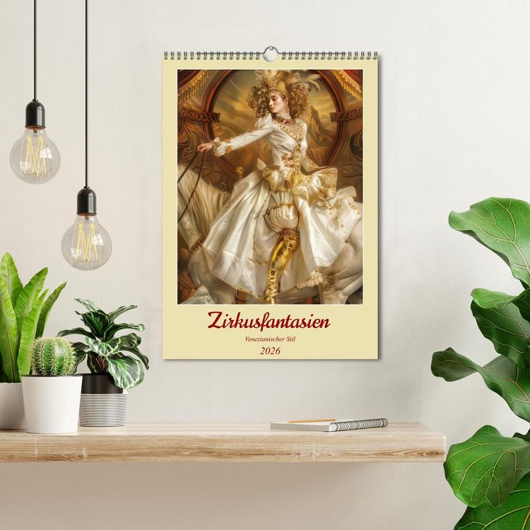Produktbild: Zirkusfantasien - Venezianischer Stil (Wandkalender 2026 DIN A3 hoch), CALVENDO Monatskalender