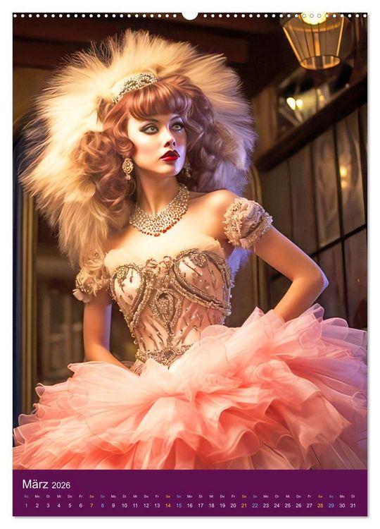 Produktbild: Burlesque T&auml;nzerinnen - Verf&uuml;hrerischer Tanz (hochwertiger Premium Wandkalender 2026 DIN A2 hoch), Kunstdruck in Hochglanz
