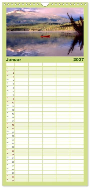 Produktbild: Familienplaner 2027 - KANADA Christian Heeb mit 5 Spalten (Wandkalender, 21 x 45 cm) CALVENDO