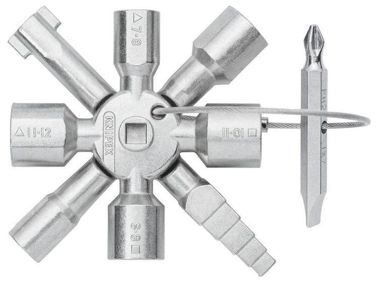Produktbild: Knipex 00 11 01 KNIPEX 00 11 01 TwinKey&reg; Schaltschrankschl&uuml;ssel 92 mm Schaltschrankschl&uuml;ssel 1 St.