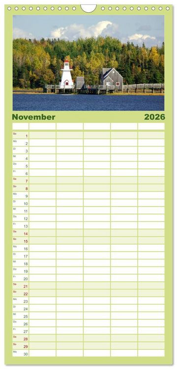 Produktbild: Familienplaner 2026 - KANADA Christian Heeb mit 5 Spalten (Wandkalender, 21 x 45 cm) CALVENDO