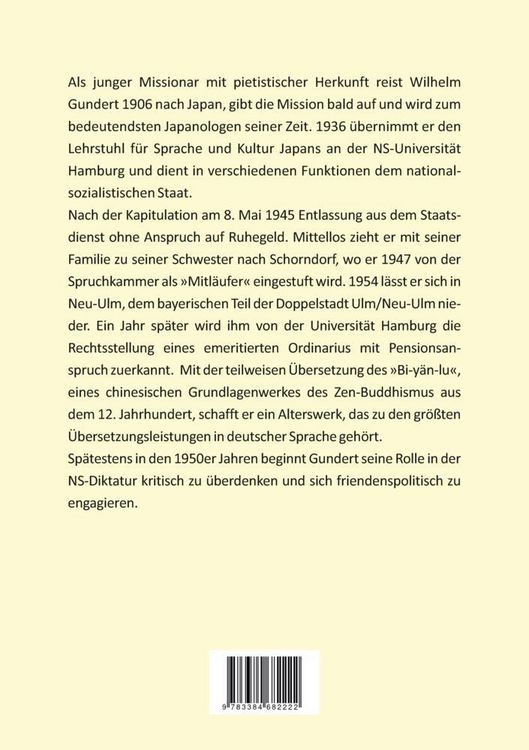 Produktbild: Der Japanologe Wilhelm Gundert