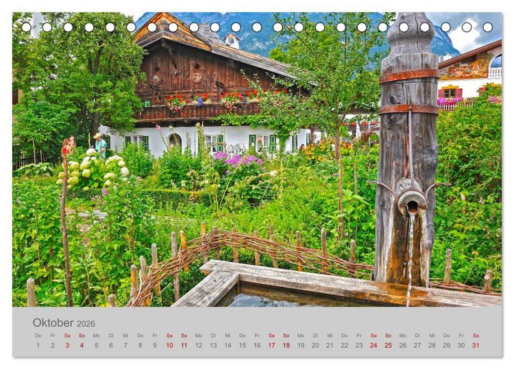 Produktbild: Garmisch-Partenkirchen Werdenfelser Land (Tischkalender 2026 DIN A5 quer), CALVENDO Monatskalender