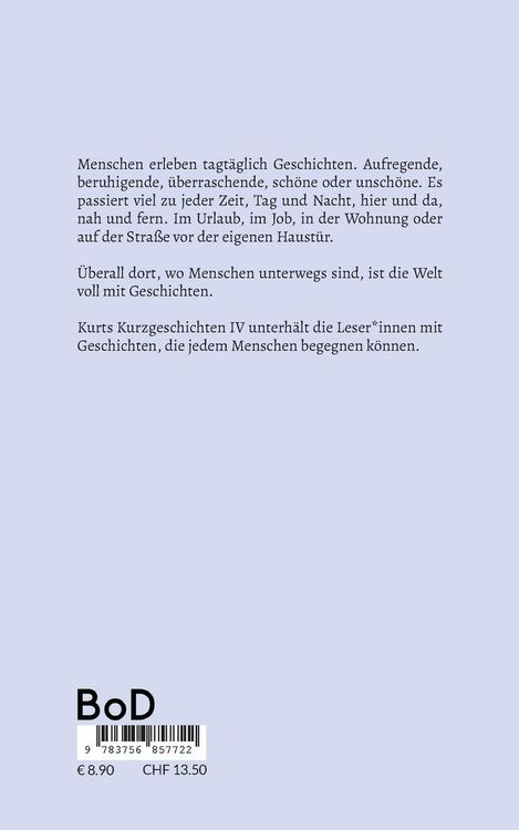 Produktbild: Kurts Kurzgeschichten Band IV