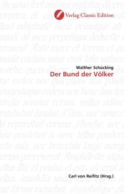 Produktbild: Sch&uuml;cking, W: Der Bund der V&ouml;lker