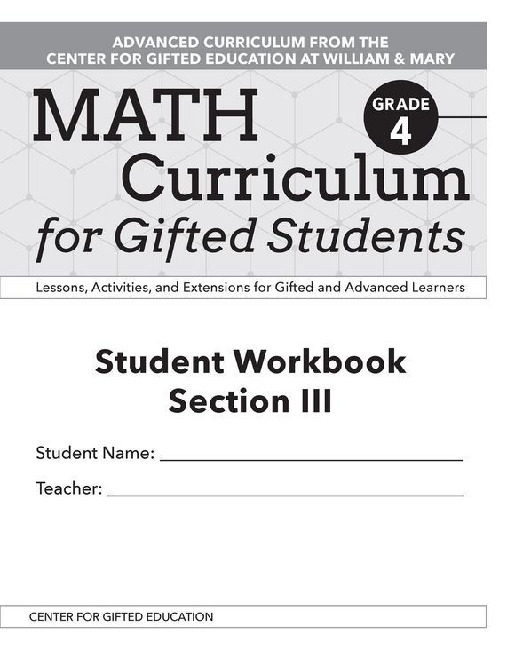 Produktbild: Math Curriculum for Gifted Students