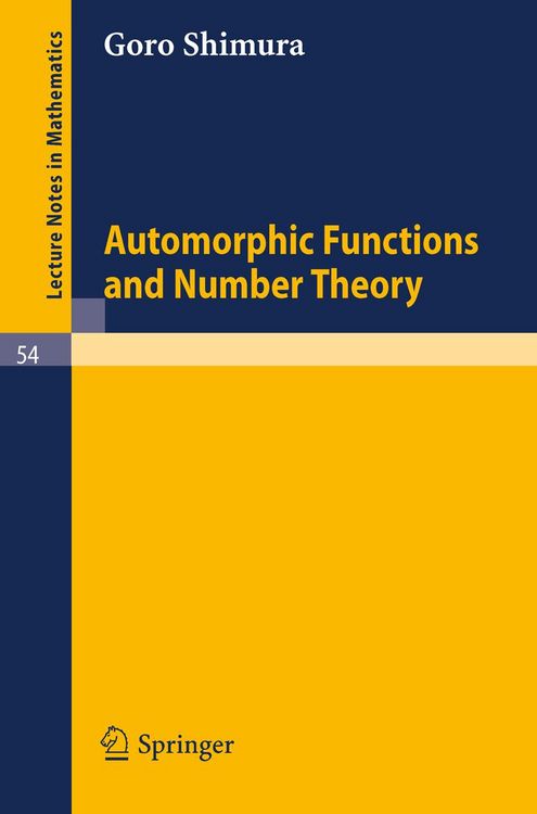 Produktbild: Automorphic Functions and Number Theory