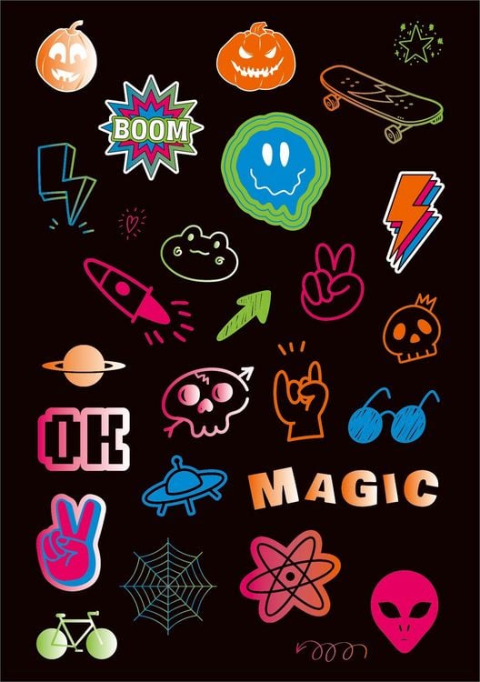 Produktbild: Neon-Sticker