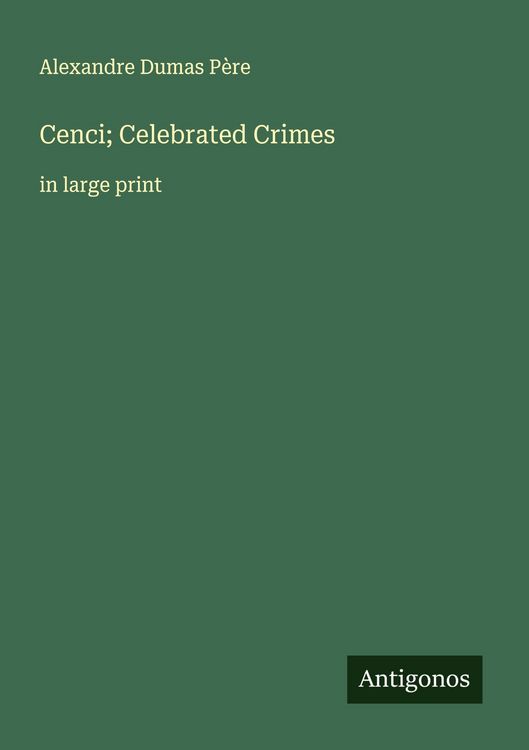 Produktbild: Cenci; Celebrated Crimes