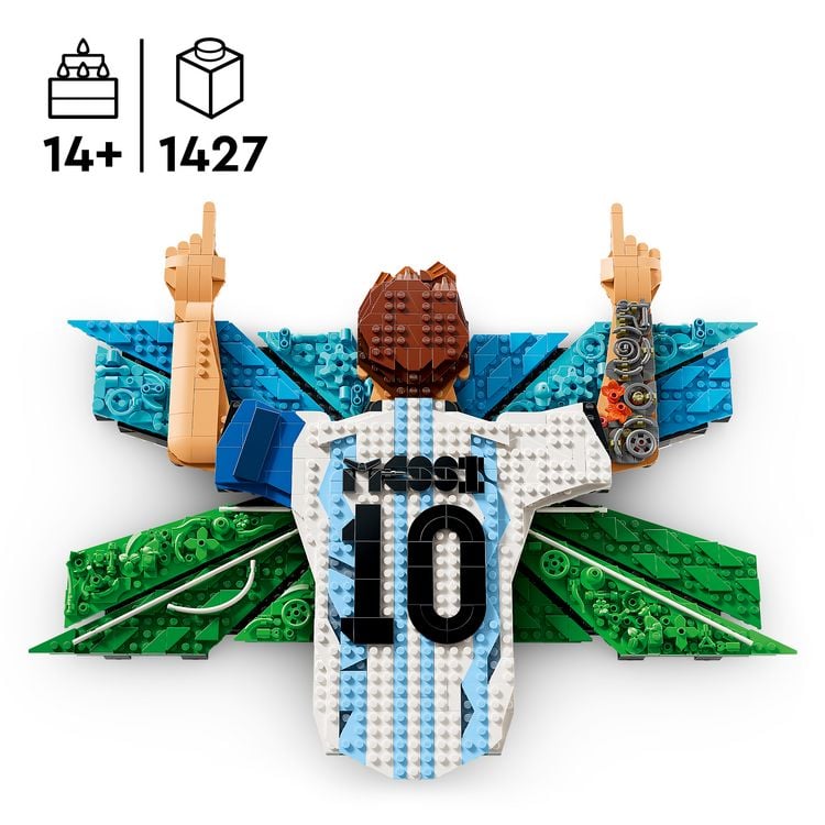 Produktbild: LEGO Editions 43018 Lionel Messi &ndash; Torjubel, Fu&szlig;ball Modellbau