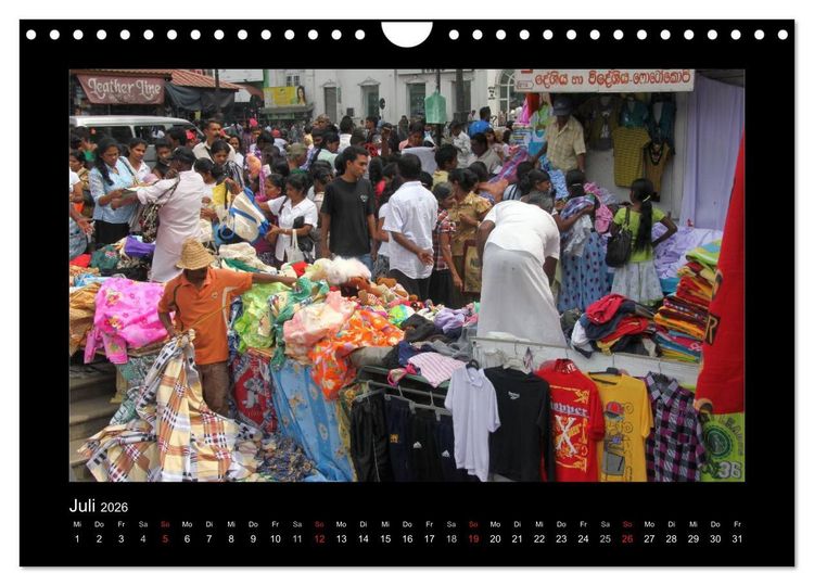 Produktbild: Sri Lanka Impressionen (Wandkalender 2026 DIN A4 quer), CALVENDO Monatskalender