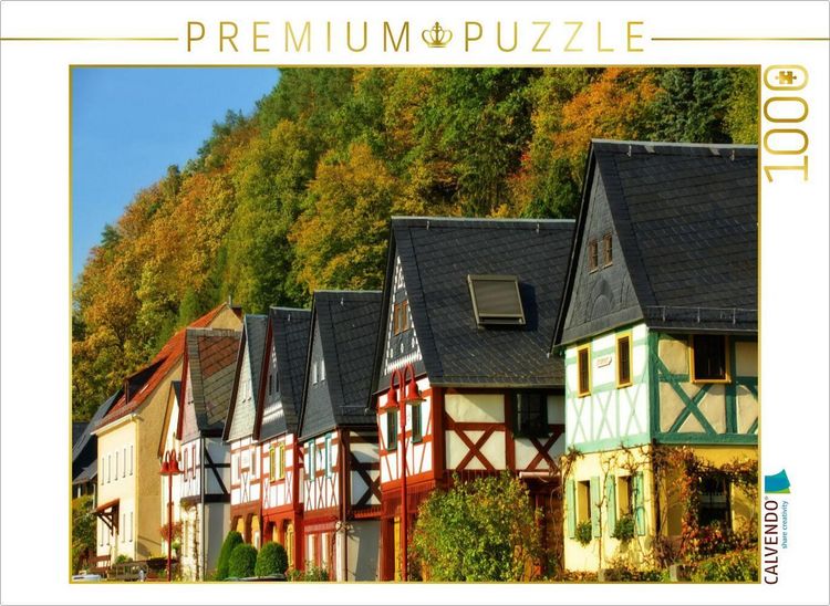 Produktbild: CALVENDO Puzzle Ein Motiv aus dem Kalender Bad Schandau - Im Herzen der S&auml;chsischen Schweiz | 1000 Teile Lege-Gr&ouml;&szlig;e 64x48cm Foto-Puzzle f&uuml;r gl&uuml;ckliche