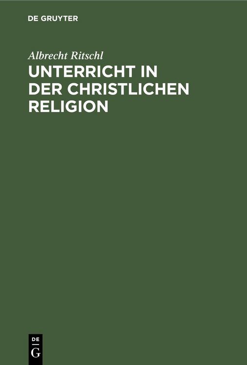 Produktbild: Unterricht in der christlichen Religion