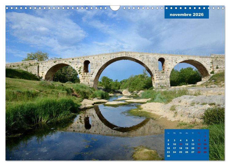Produktbild: Ponts historiques de Provence (Calendrier mural 2026 DIN A3 vertical), CALVENDO calendrier mensuel