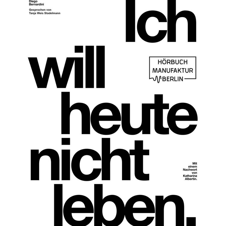 Produktbild: Ich will heute nicht leben