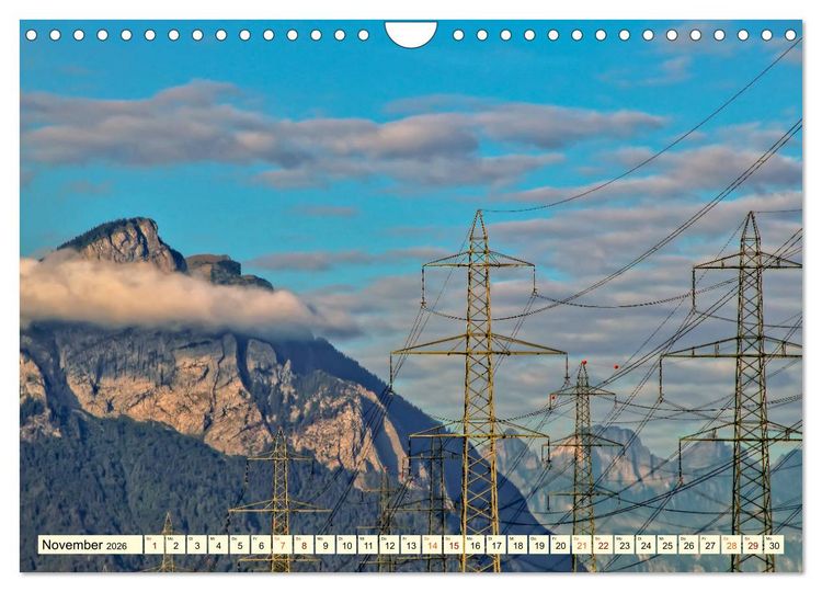 Produktbild: Strommasten - Wege des Stroms (Wandkalender 2026 DIN A4 quer), CALVENDO Monatskalender