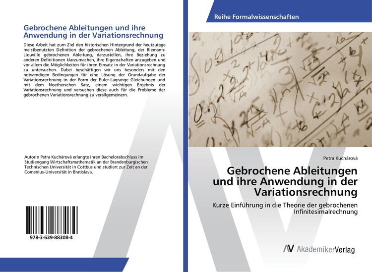Produktbild: Gebrochene Ableitungen und ihre Anwendung in der Variationsrechnung